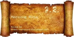 Herczog Rita névjegykártya