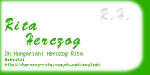 rita herczog business card